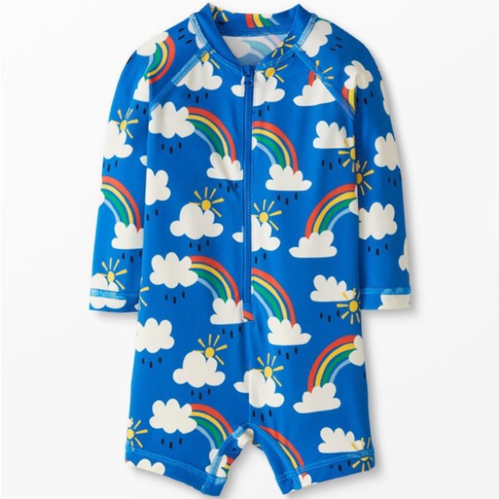 Hanna Andersson baby rash guard one piece swim size 12-18 months